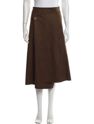 Pre-owned Acne Studios Wool Midi Length Skirt In Brown