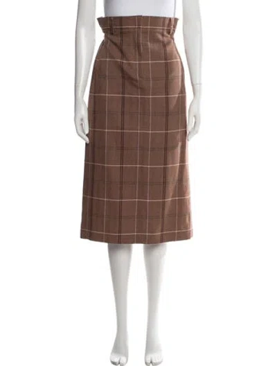 Pre-owned Acne Studios Wool Midi Length Skirt In Brown