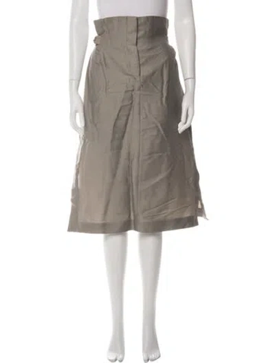 Pre-owned Acne Studios Wool Midi Length Skirt In Green