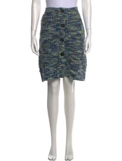 Pre-owned Acne Studios Wool Midi Length Skirt W/ Tags In Blue