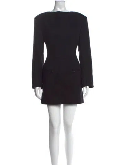 Pre-owned Acne Studios Wool Mini Dress In Black