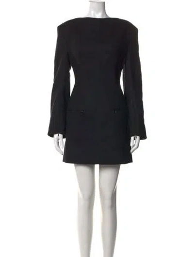 Pre-owned Acne Studios Wool Mini Dress In Black