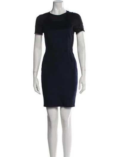 Pre-owned Acne Studios Wool Mini Dress In Black/blue