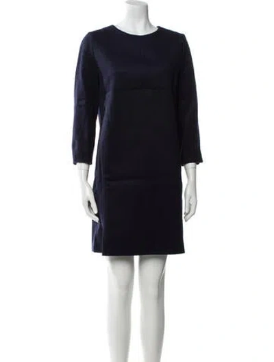 Pre-owned Acne Studios Wool Mini Dress In Blue