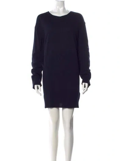 Pre-owned Acne Studios Wool Mini Dress In Blue