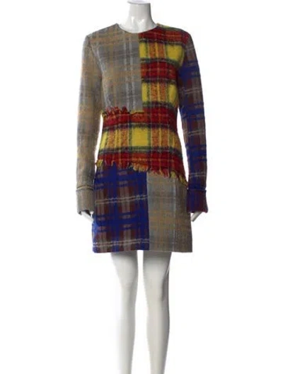 Pre-owned Acne Studios Wool Mini Dress In Neutral