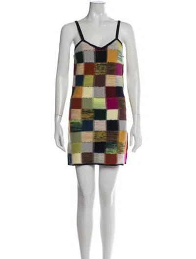 Pre-owned Acne Studios Wool Mini Dress In Neutrals