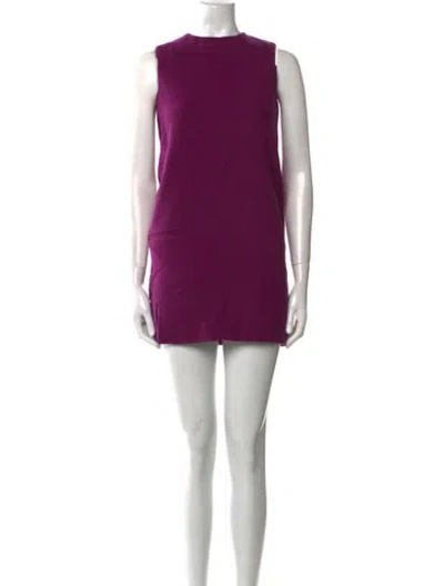 Pre-owned Acne Studios Wool Mini Dress In Purple