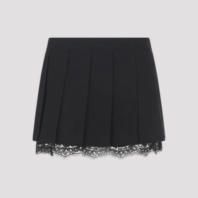Acne Studios Wool Mini Skirt 38 In Black