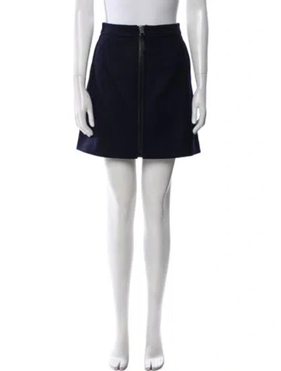Pre-owned Acne Studios Wool Mini Skirt In Blue