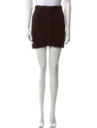 Pre-owned Acne Studios Wool Mini Skirt In Brown