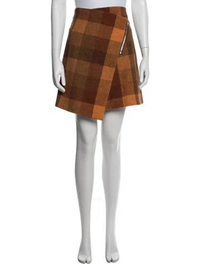 Pre-owned Acne Studios Wool Mini Skirt In Brown