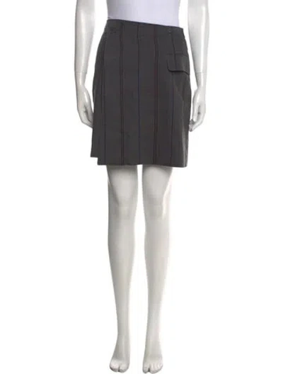 Pre-owned Acne Studios Wool Mini Skirt In Gray