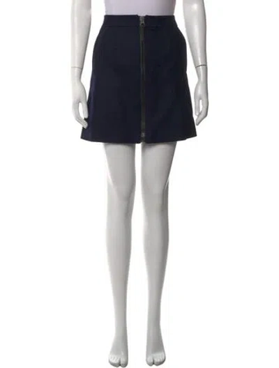 Pre-owned Acne Studios Wool Mini Skirt W/ Tags In Blue