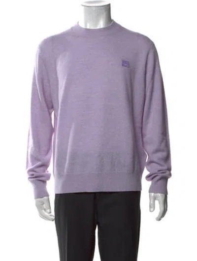 Pre-owned Acne Studios Wool Mock Neck Pullover In Purple