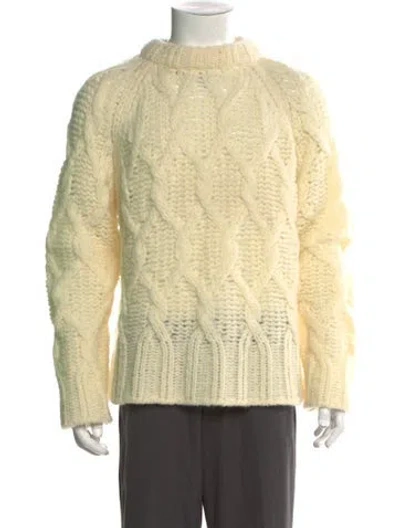 Pre-owned Acne Studios Wool Mock Neck Pullover In Yellow