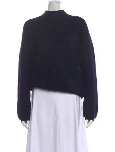 Pre-owned Acne Studios Wool Mock Neck Sweater In Blue