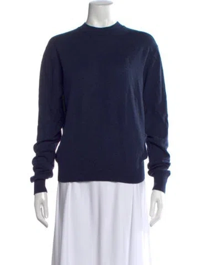 Pre-owned Acne Studios Wool Mock Neck Sweater In Blue