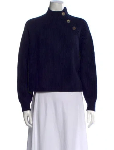 Pre-owned Acne Studios Wool Mock Neck Sweater In Blue
