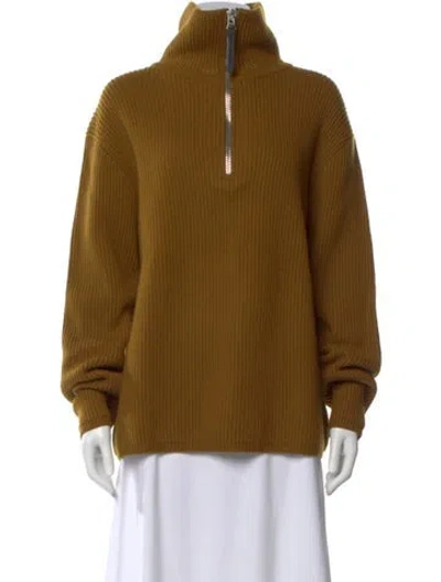 Pre-owned Acne Studios Wool Mock Neck Sweater In Brown