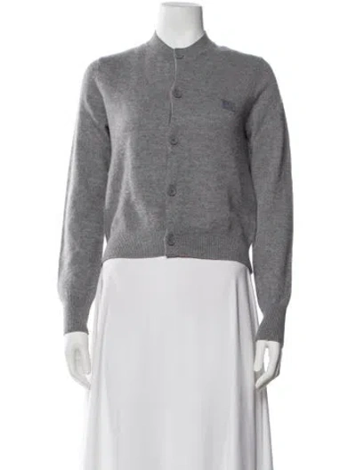 Pre-owned Acne Studios Wool Mock Neck Sweater In Gray