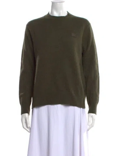 Pre-owned Acne Studios Wool Mock Neck Sweater In Green