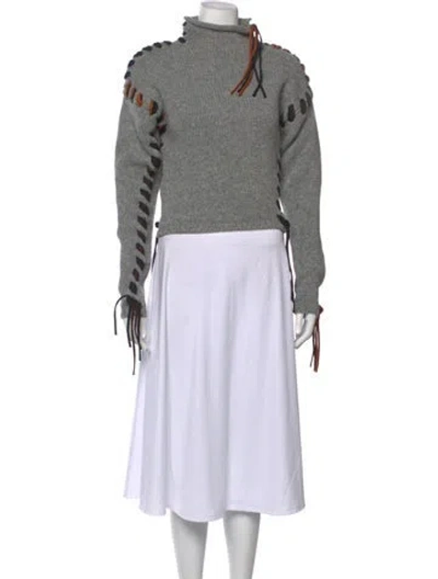 Pre-owned Acne Studios Wool Mock Neck Sweater In Grey