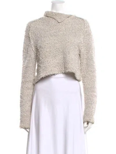 Pre-owned Acne Studios Wool Mock Neck Sweater In Neutral
