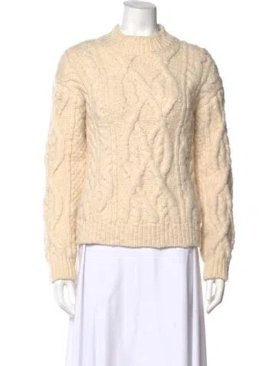 Pre-owned Acne Studios Wool Mock Neck Sweater In Neutral