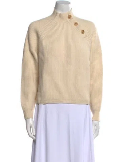 Pre-owned Acne Studios Wool Mock Neck Sweater In Neutral