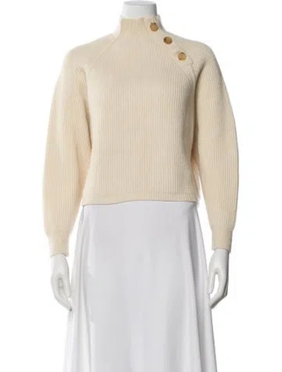 Pre-owned Acne Studios Wool Mock Neck Sweater In Neutral