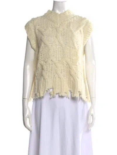 Pre-owned Acne Studios Wool Mock Neck Sweater In Neutral
