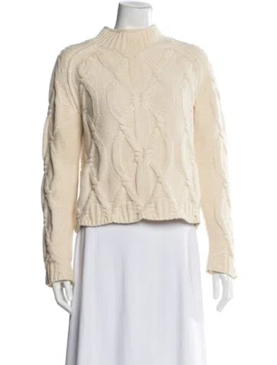 Pre-owned Acne Studios Wool Mock Neck Sweater In Neutral