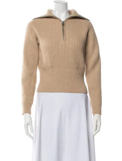 Pre-owned Acne Studios Wool Mock Neck Sweater In Neutrals