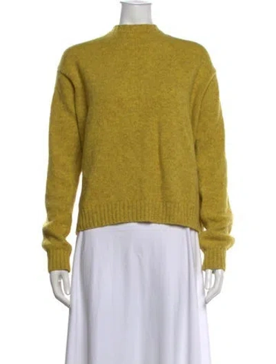 Pre-owned Acne Studios Wool Mock Neck Sweater In Yellow