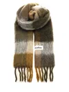 Acne Studios Wool Mohair Check Scarf Scarves And Foulards Multicolor