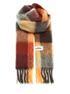 Acne Studios Wool Mohair Check Scarf Scarves And Foulards Multicolor