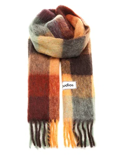 Acne Studios Wool Mohair Check Scarf Scarves And Foulards Multicolor