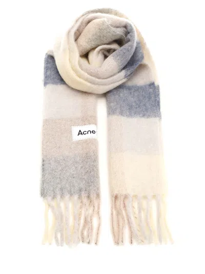 Acne Studios Wool Mohair Check Scarf Scarves And Foulards Multicolor