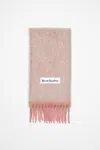 Acne Studios Mohair Wool Fringe Scarf In Dusty Pink