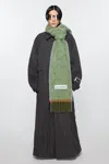 Acne Studios Wool Mohair Scarf - Narrow In Grass Green