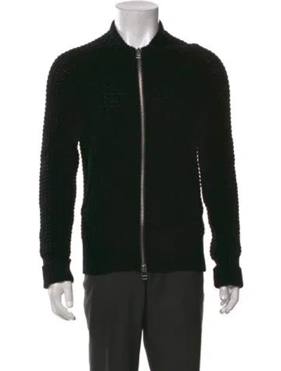 Pre-owned Acne Studios Wool Open Front Cardigan In Black