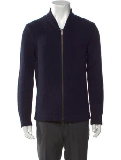 Pre-owned Acne Studios Wool Open Front Cardigan In Blue