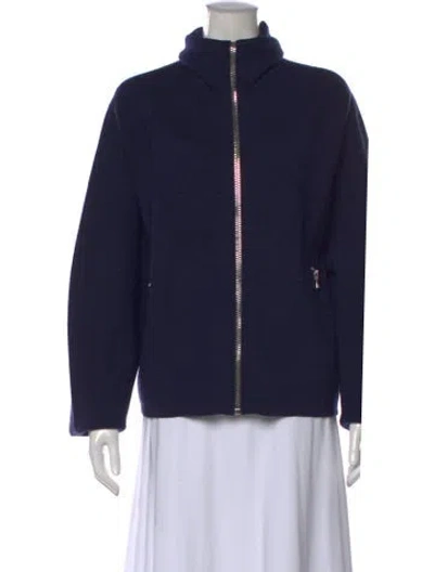 Pre-owned Acne Studios Wool Open Front Sweater In Blue