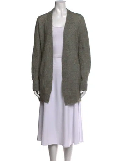 Pre-owned Acne Studios Wool Open Front Sweater In Grey