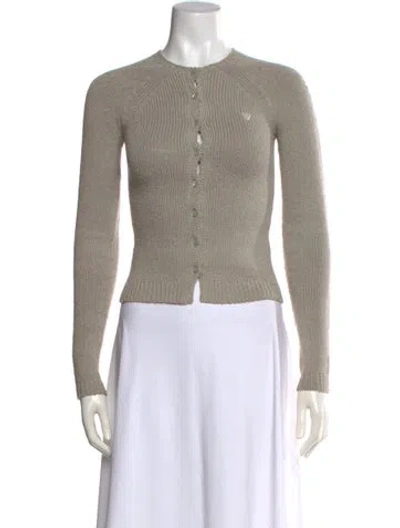 Pre-owned Acne Studios Wool Open Front Sweater In Grey