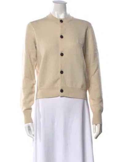 Pre-owned Acne Studios Wool Open Front Sweater In Neutrals