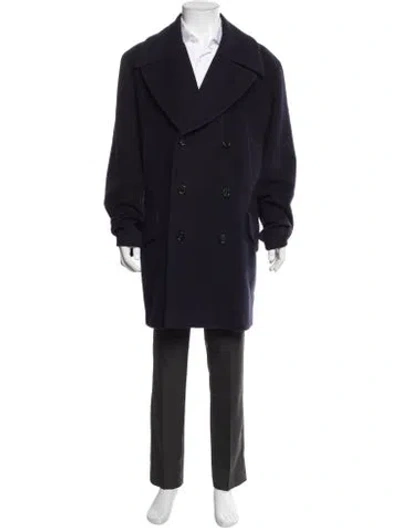 Pre-owned Acne Studios Wool Overcoat In Blue