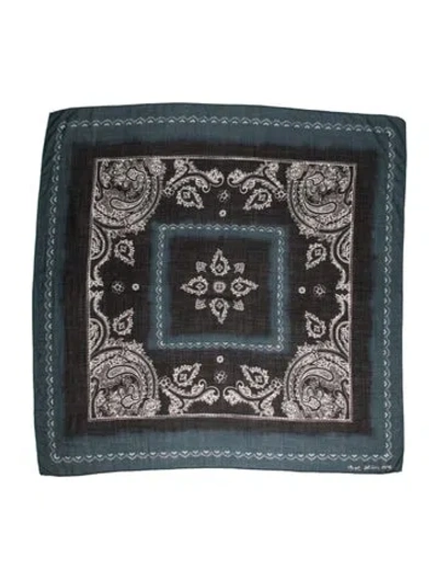 Pre-owned Acne Studios Wool Paisley Print Scarf W/ Tags In Black