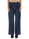 Acne Studios Wool Trousers In Blue
